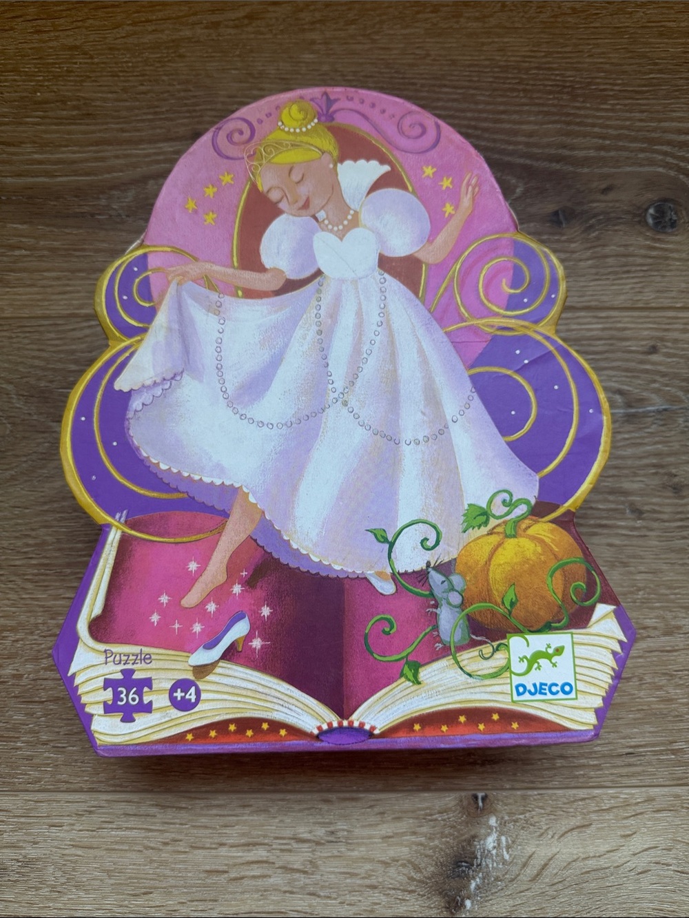 Djeco Pink Princess Shaped 36-Piece Kids Puzzle